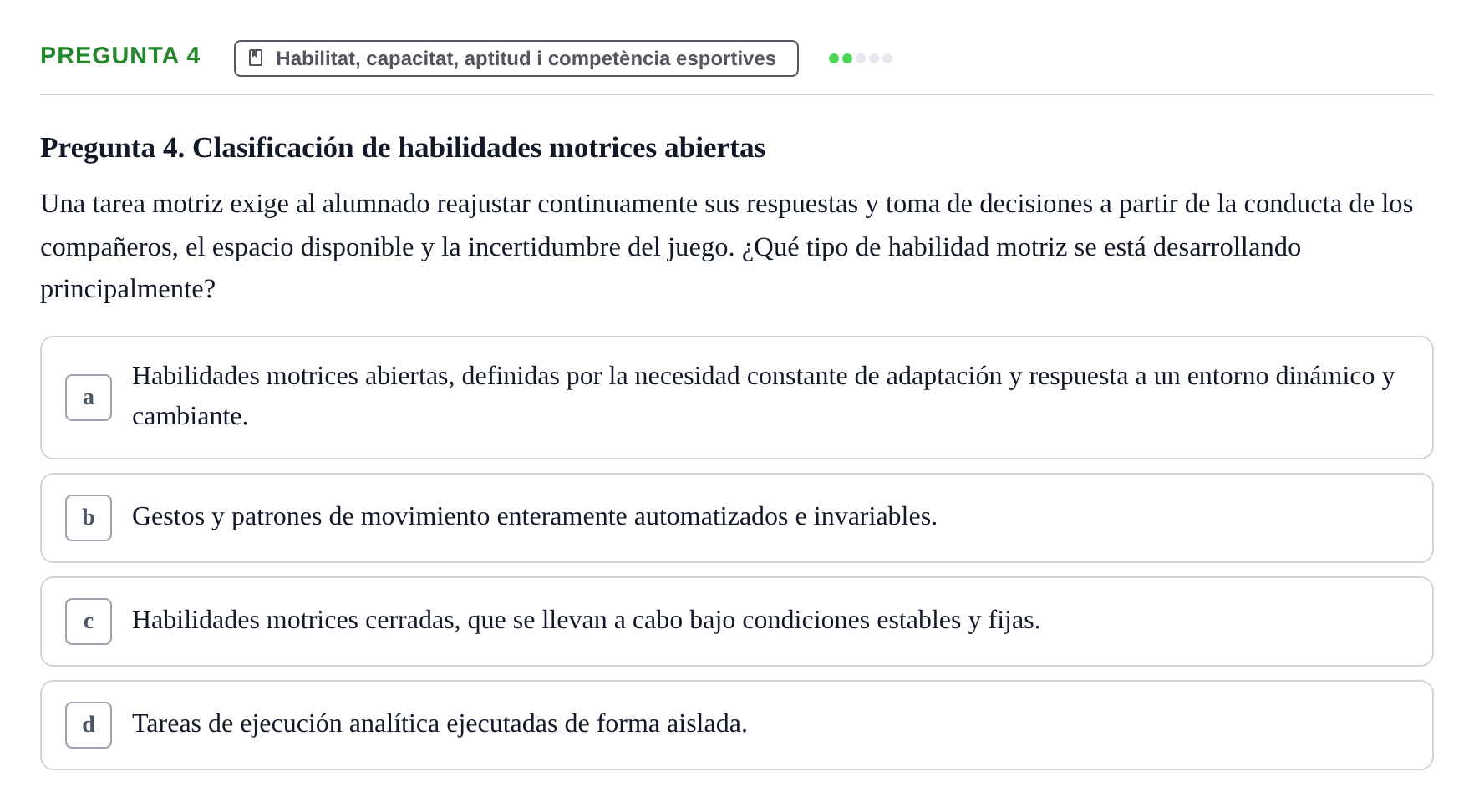 Enunciado: Pregunta 4