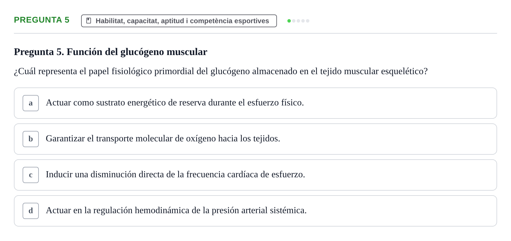 Enunciado: Pregunta 5