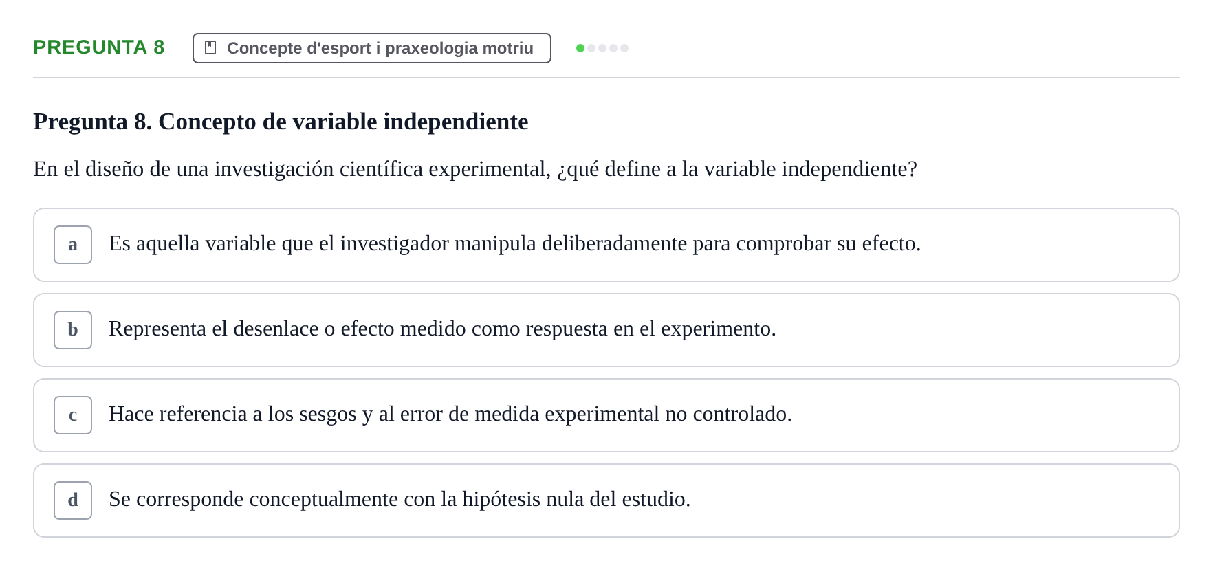 Enunciado: Pregunta 8