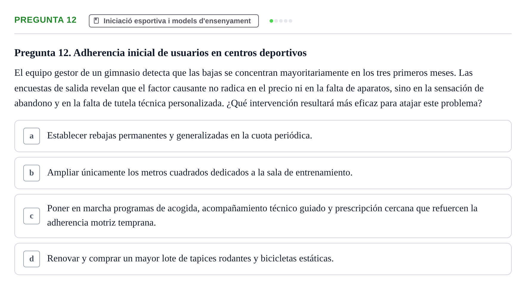 Enunciado: Pregunta 12