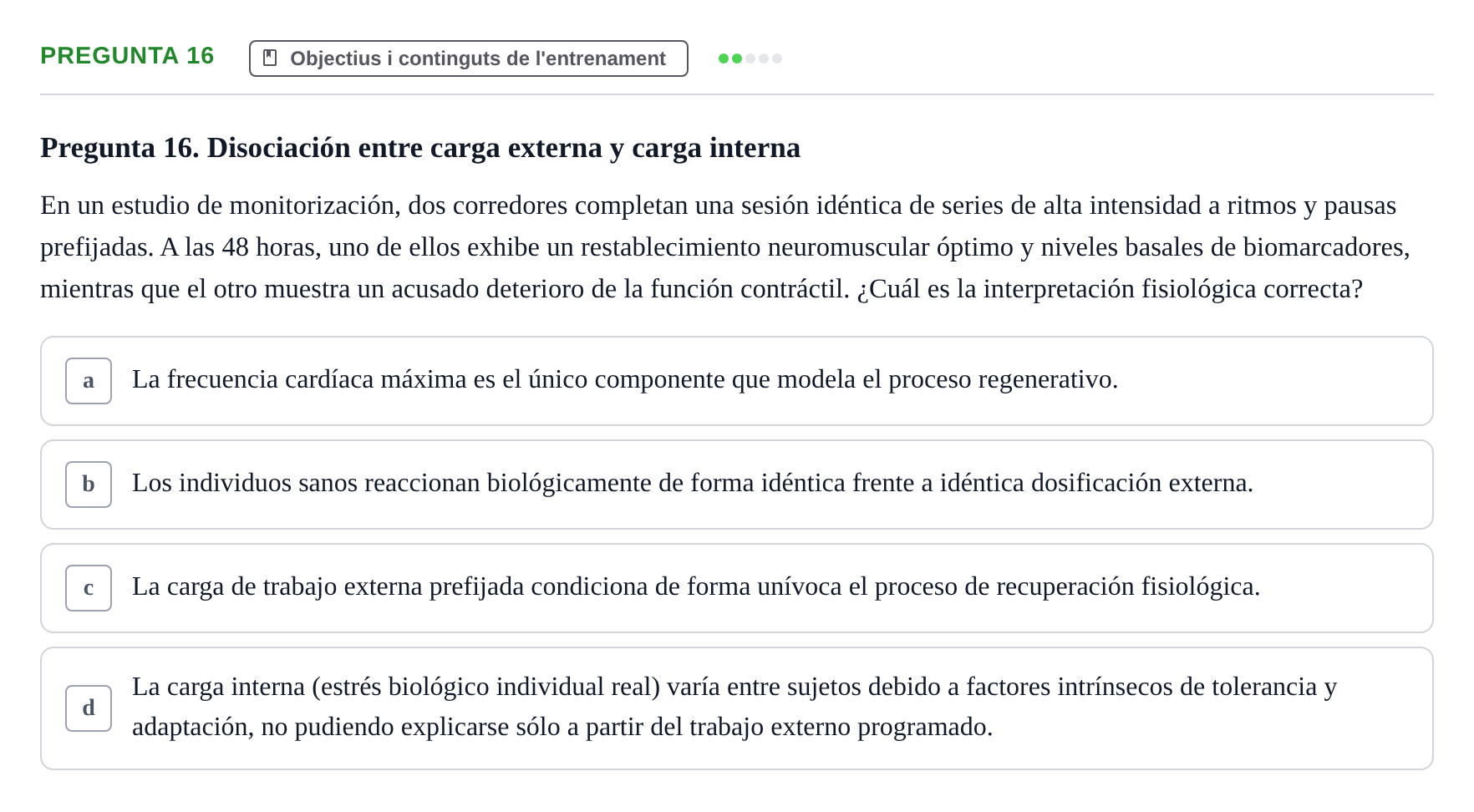 Enunciado: Pregunta 16
