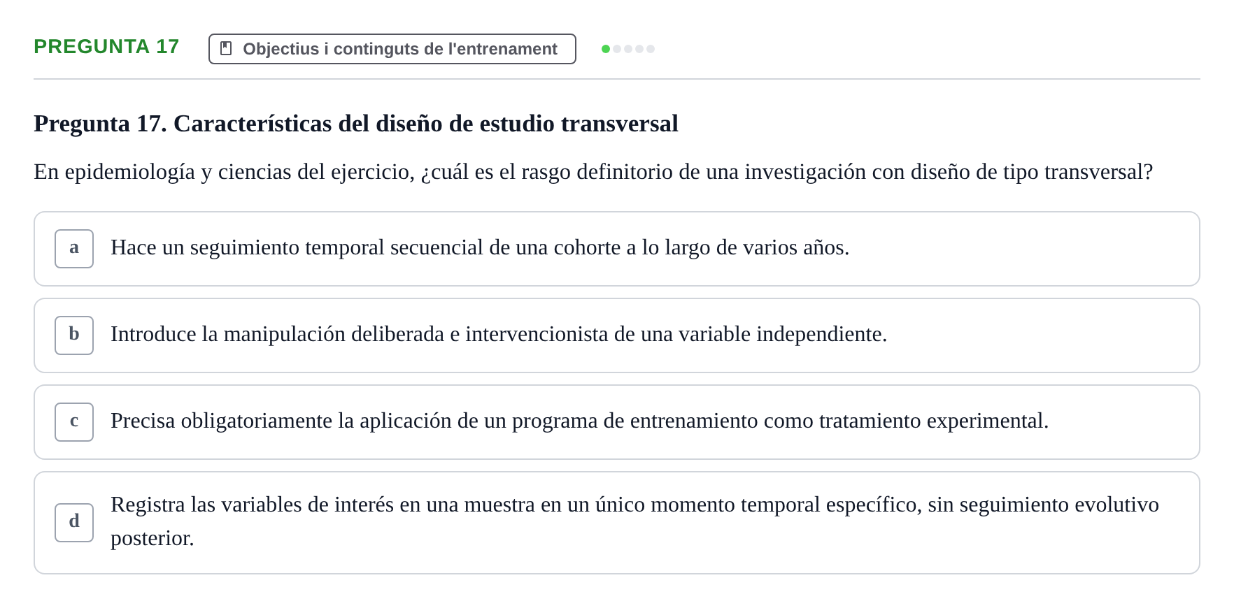 Enunciado: Pregunta 17