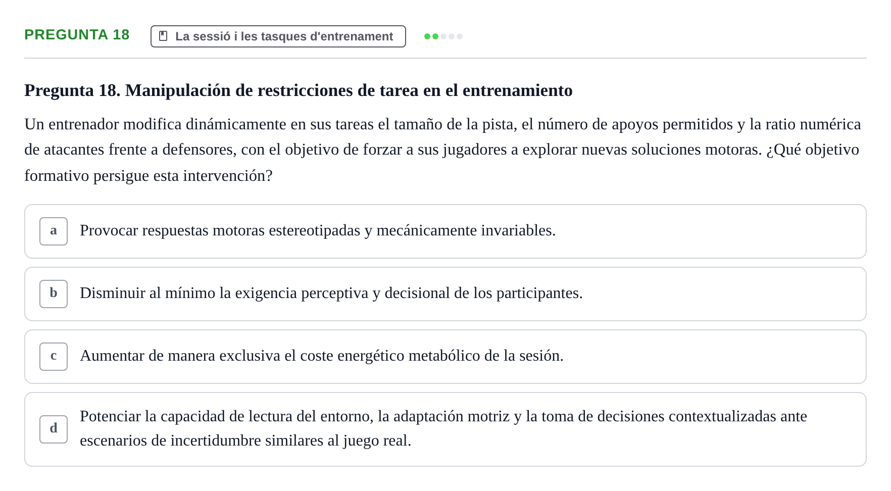 Enunciado: Pregunta 18