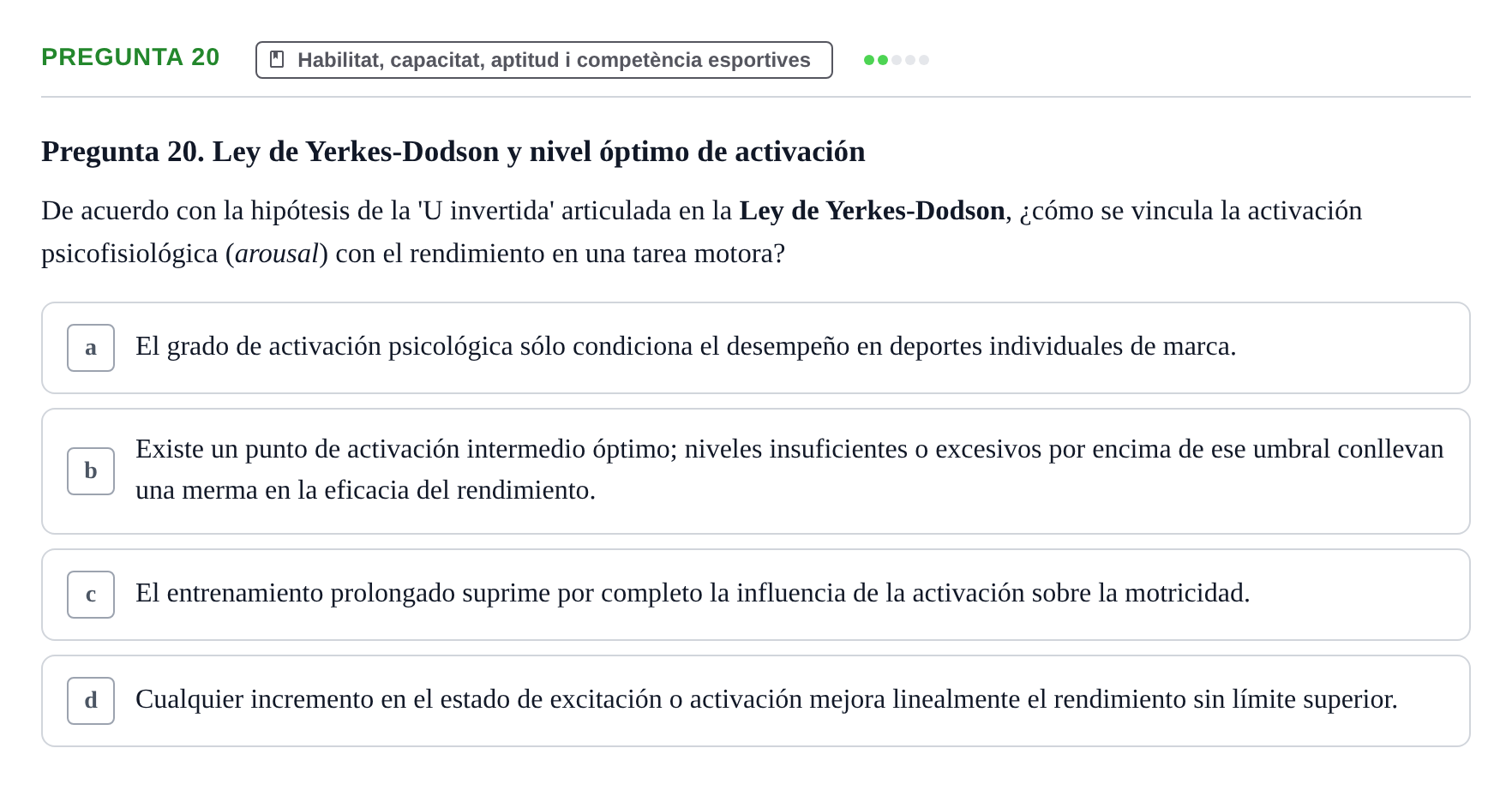 Enunciado: Pregunta 20