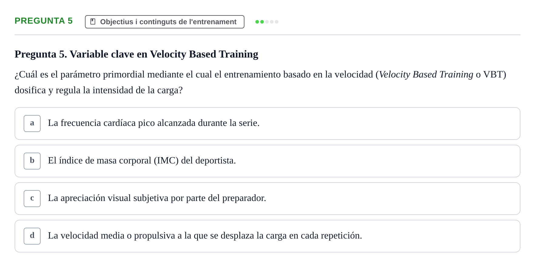 Enunciado: Pregunta 5