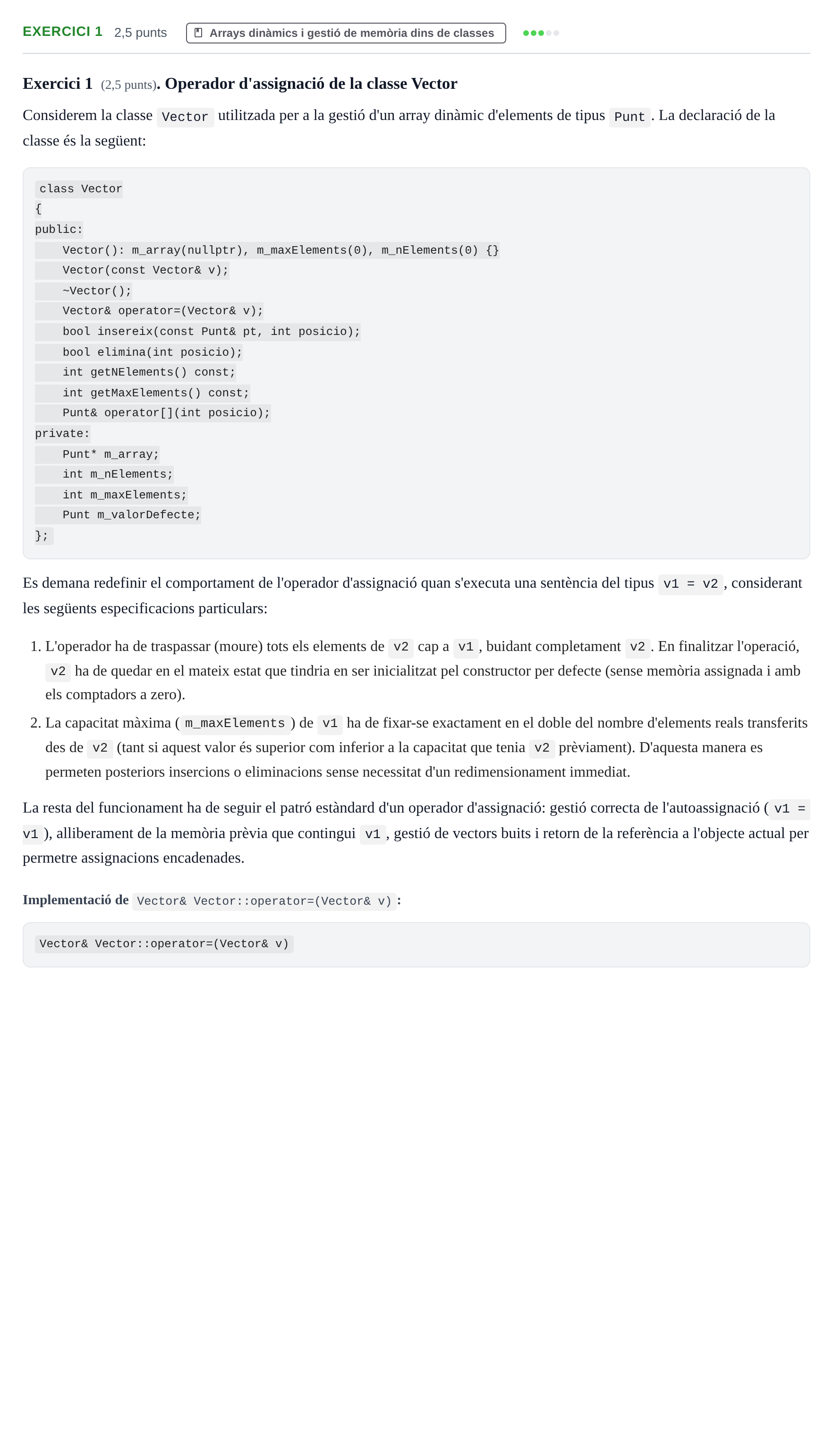 Enunciado: Exercici 1 · Metodologia de la Programació UAB 2018