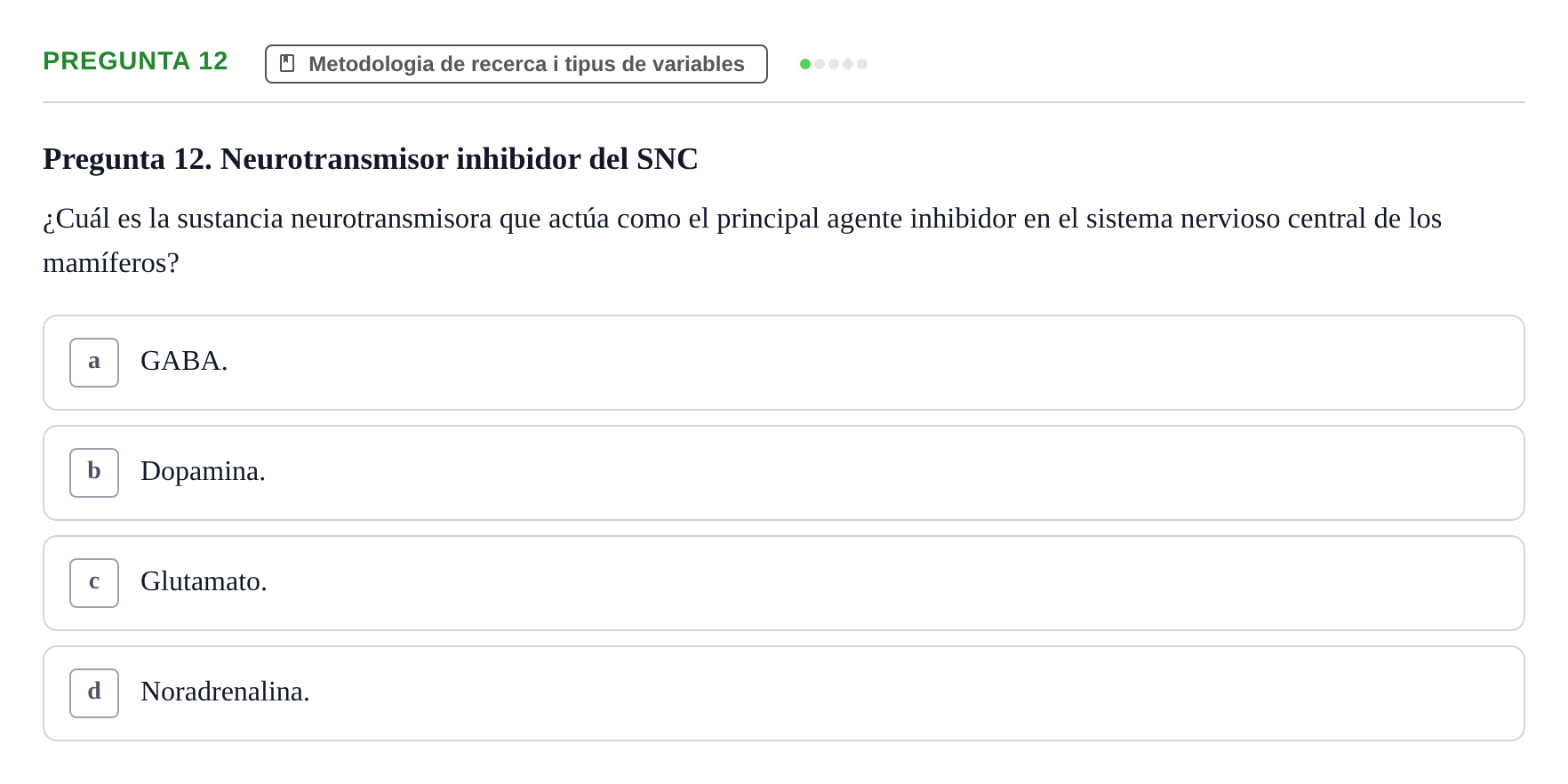 Enunciado: Pregunta 12