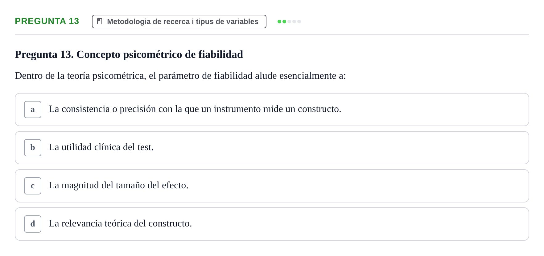 Enunciado: Pregunta 13