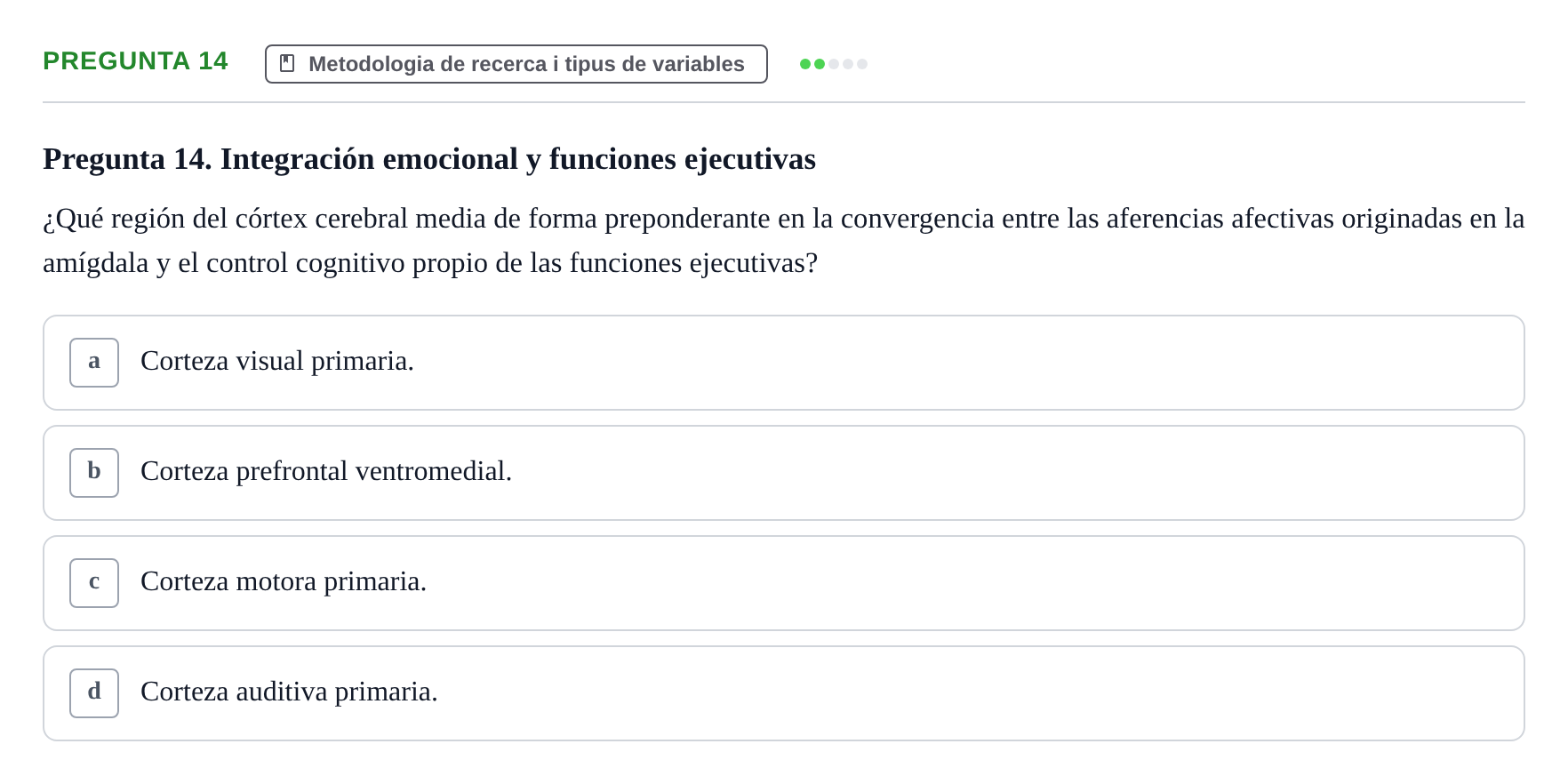 Enunciado: Pregunta 14