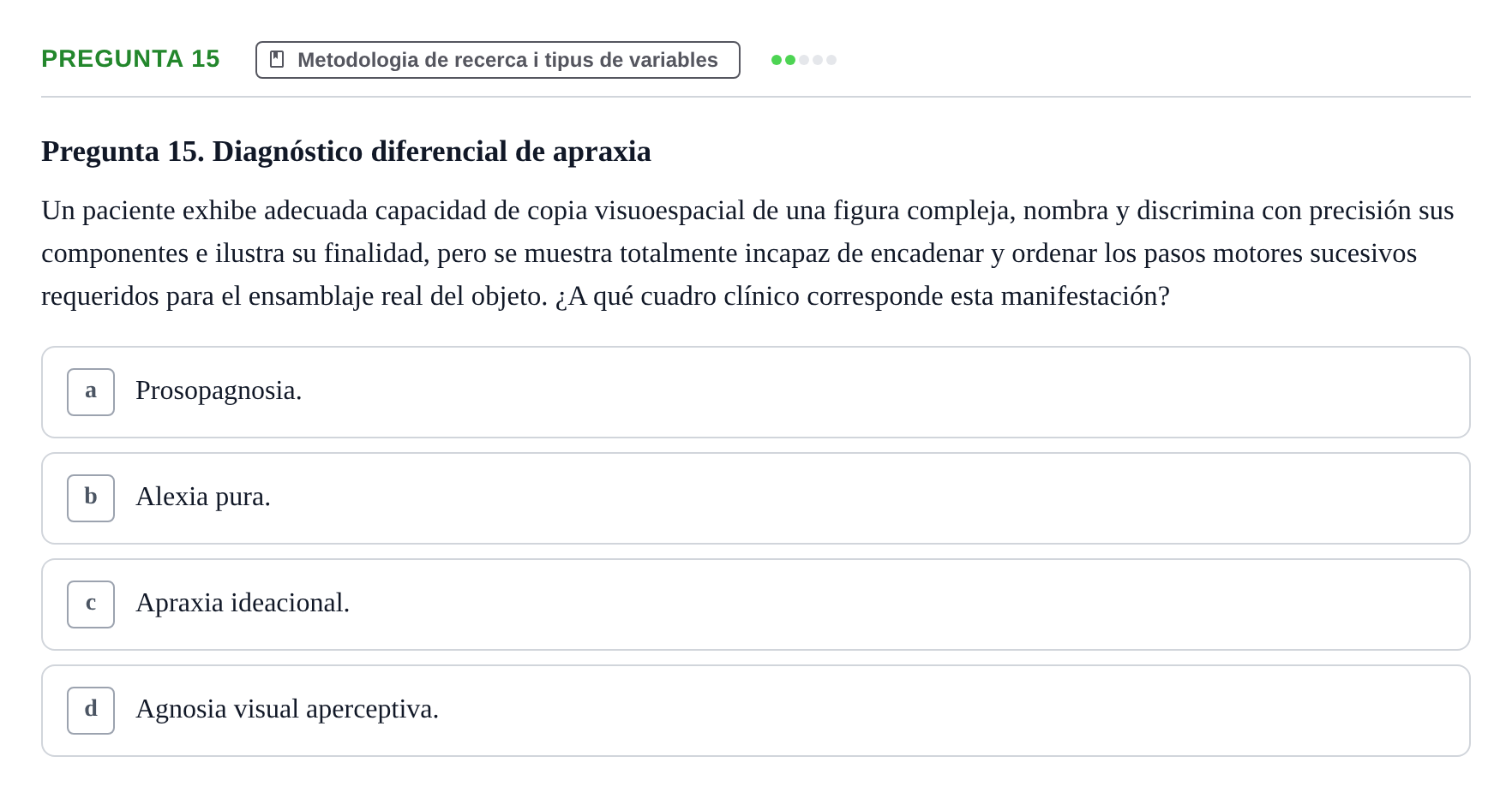Enunciado: Pregunta 15