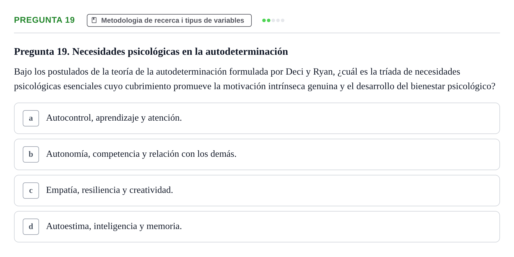 Enunciado: Pregunta 19