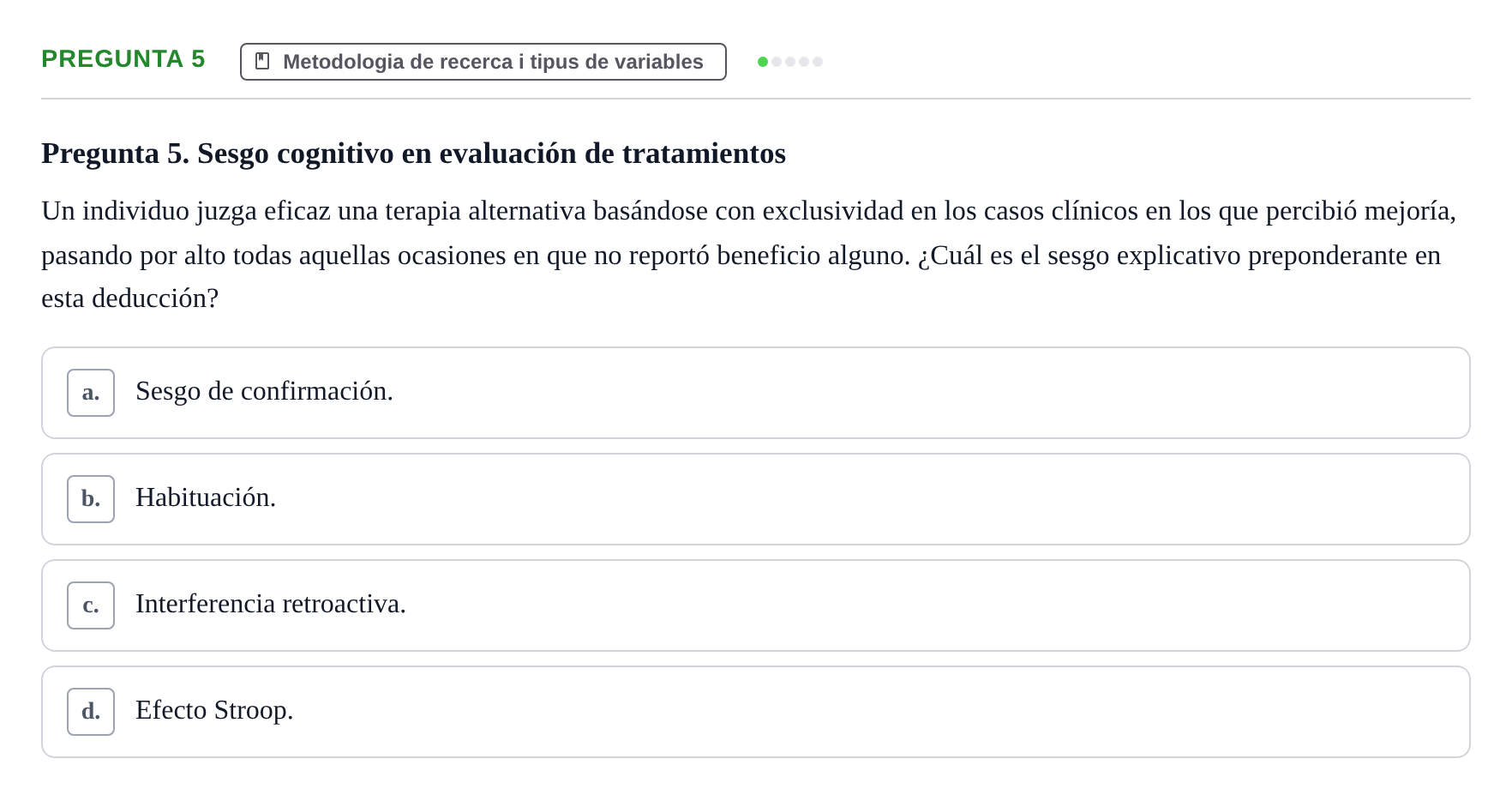 Enunciado: Pregunta 5
