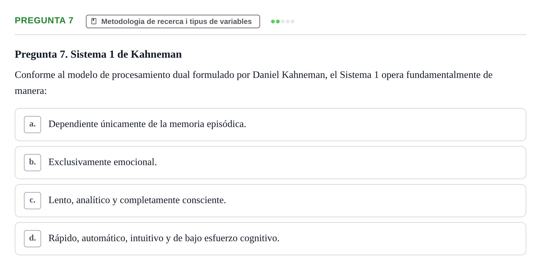 Enunciado: Pregunta 7