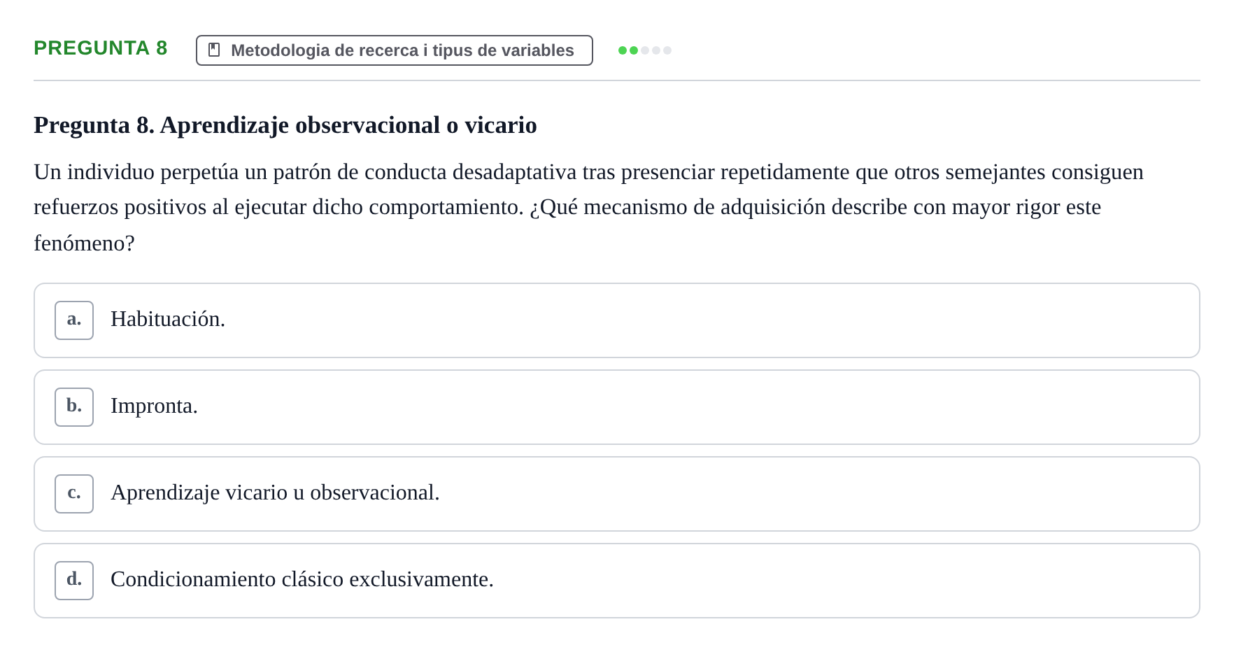 Enunciado: Pregunta 8