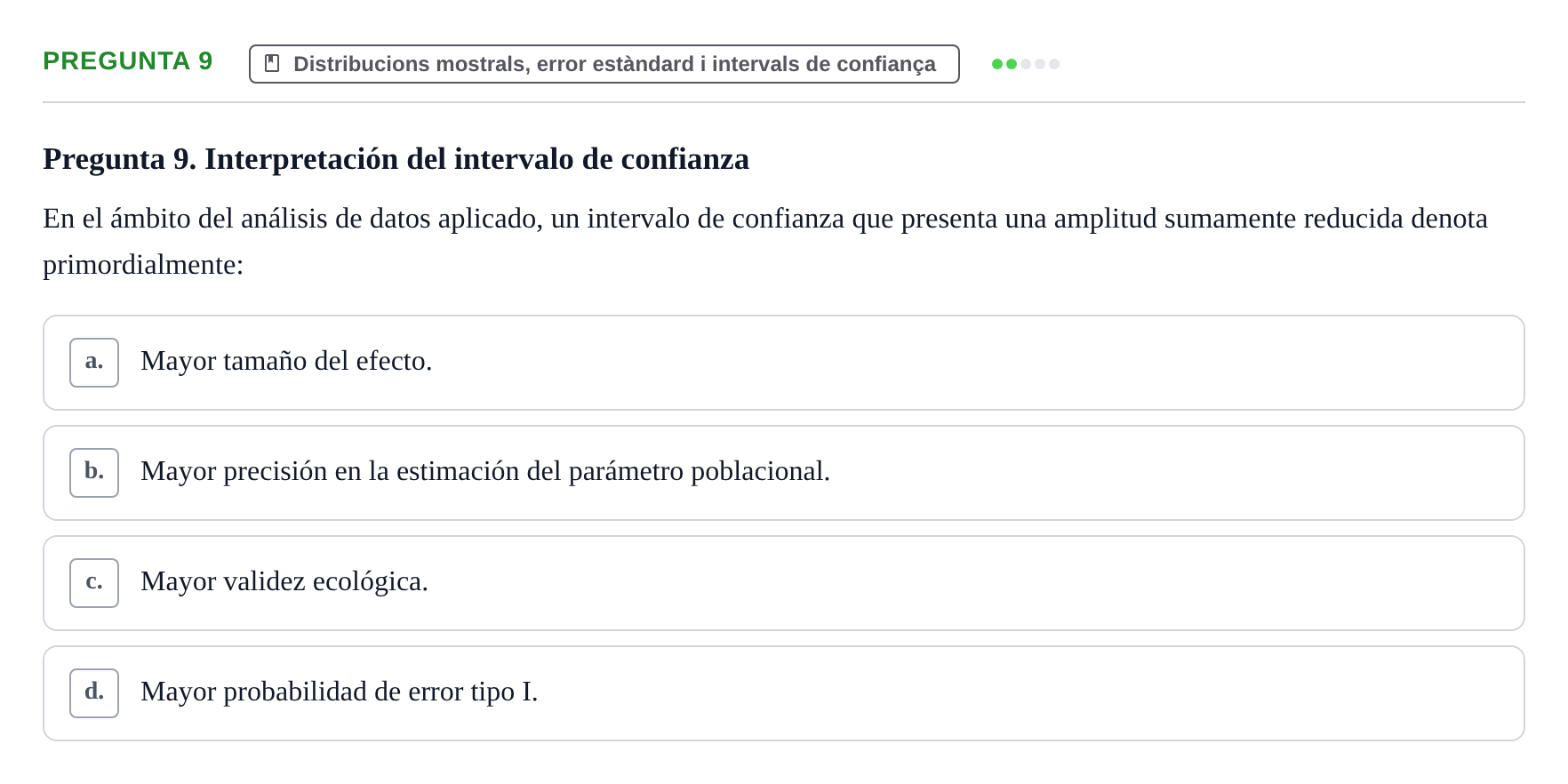 Enunciado: Pregunta 9