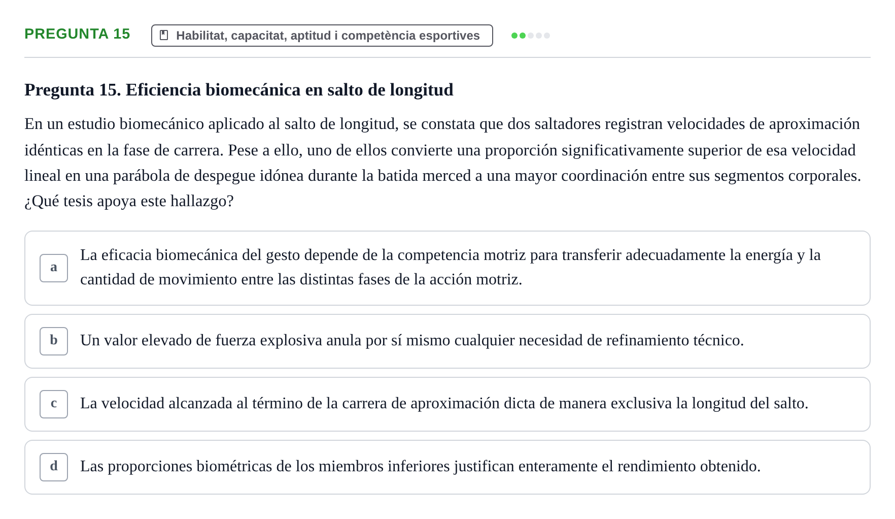 Enunciado: Pregunta 15