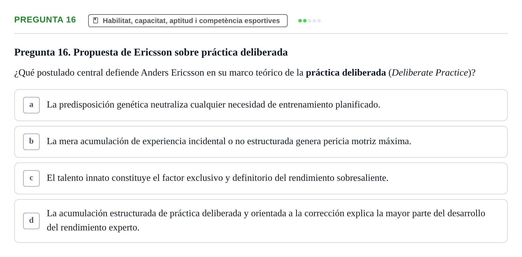 Enunciado: Pregunta 16