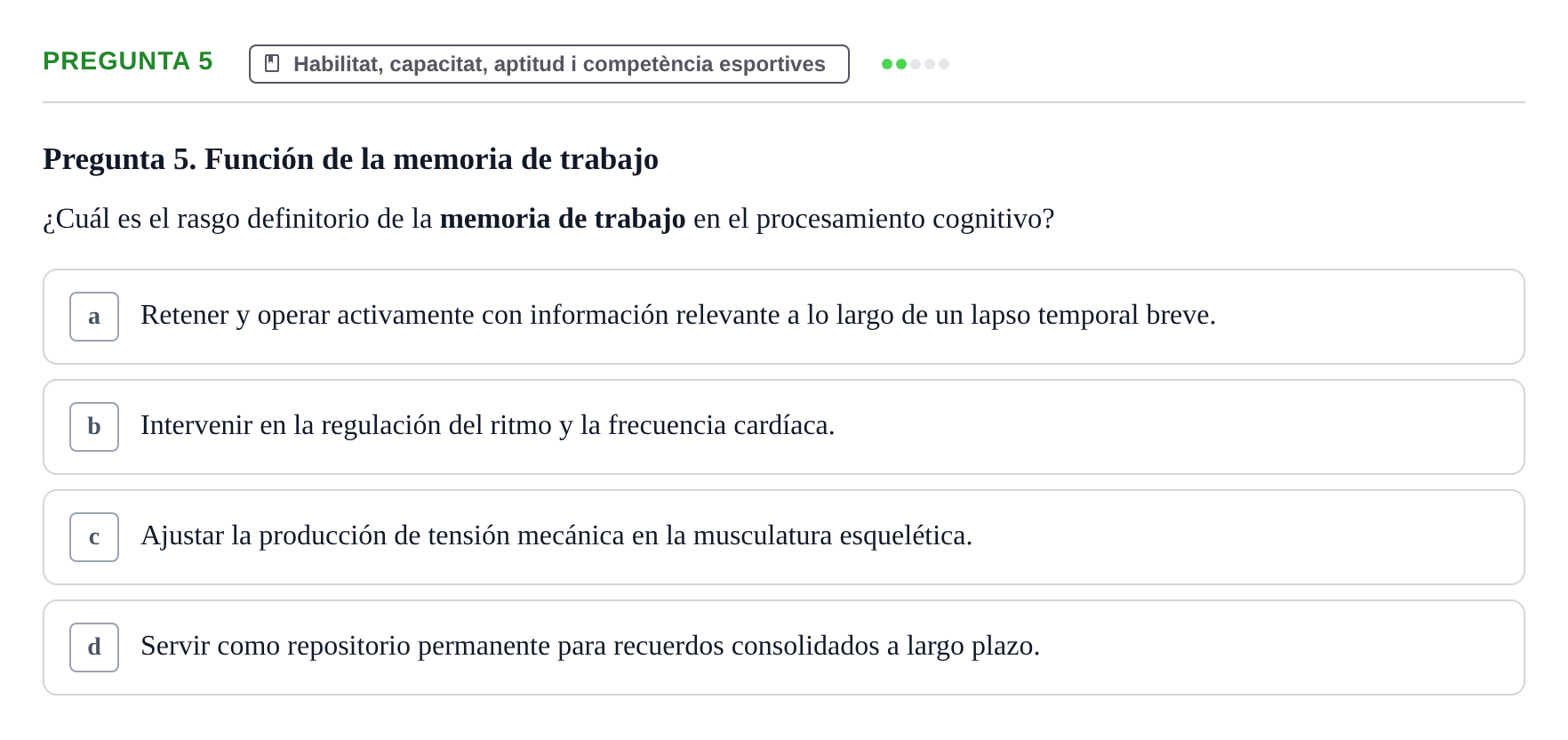 Enunciado: Pregunta 5