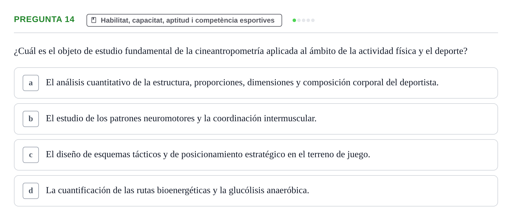 Enunciado: Pregunta 14