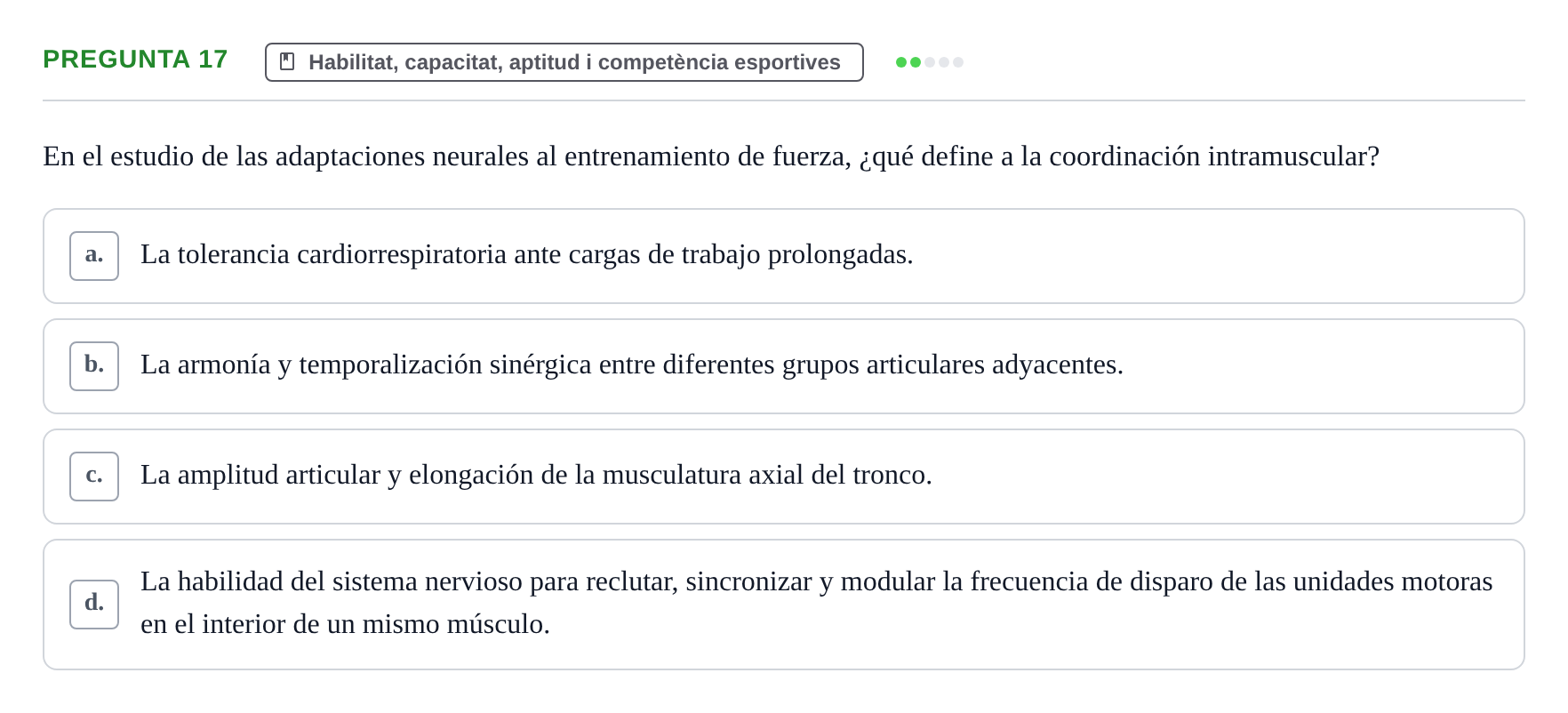 Enunciado: Pregunta 17