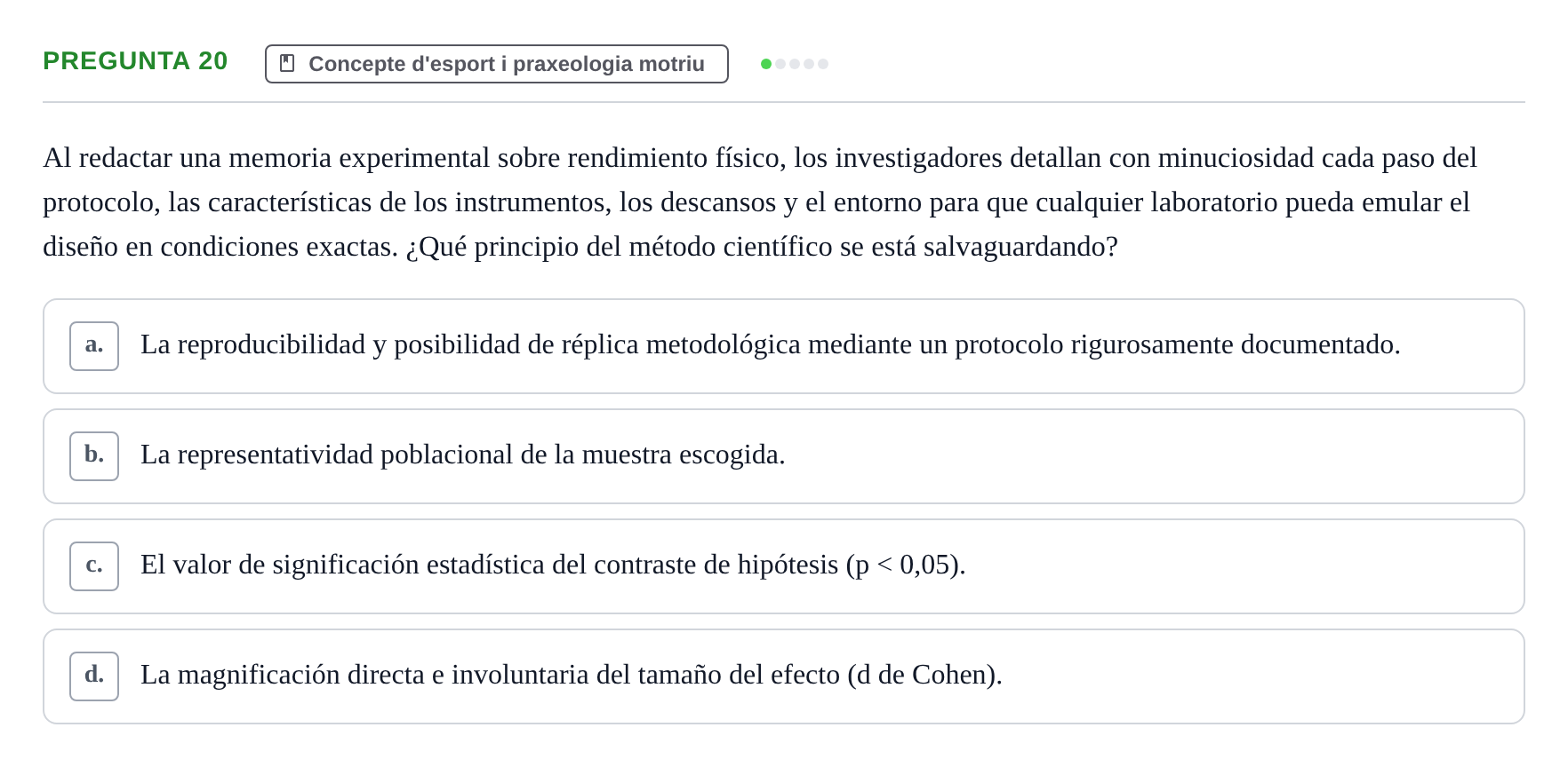 Enunciado: Pregunta 20