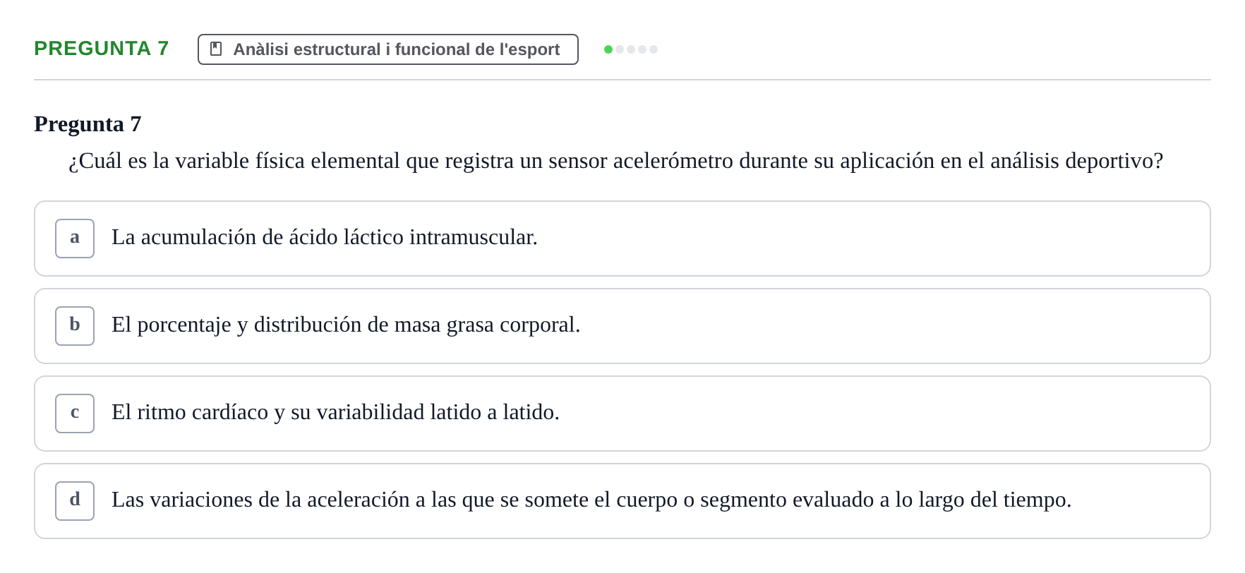 Enunciado: Pregunta 7