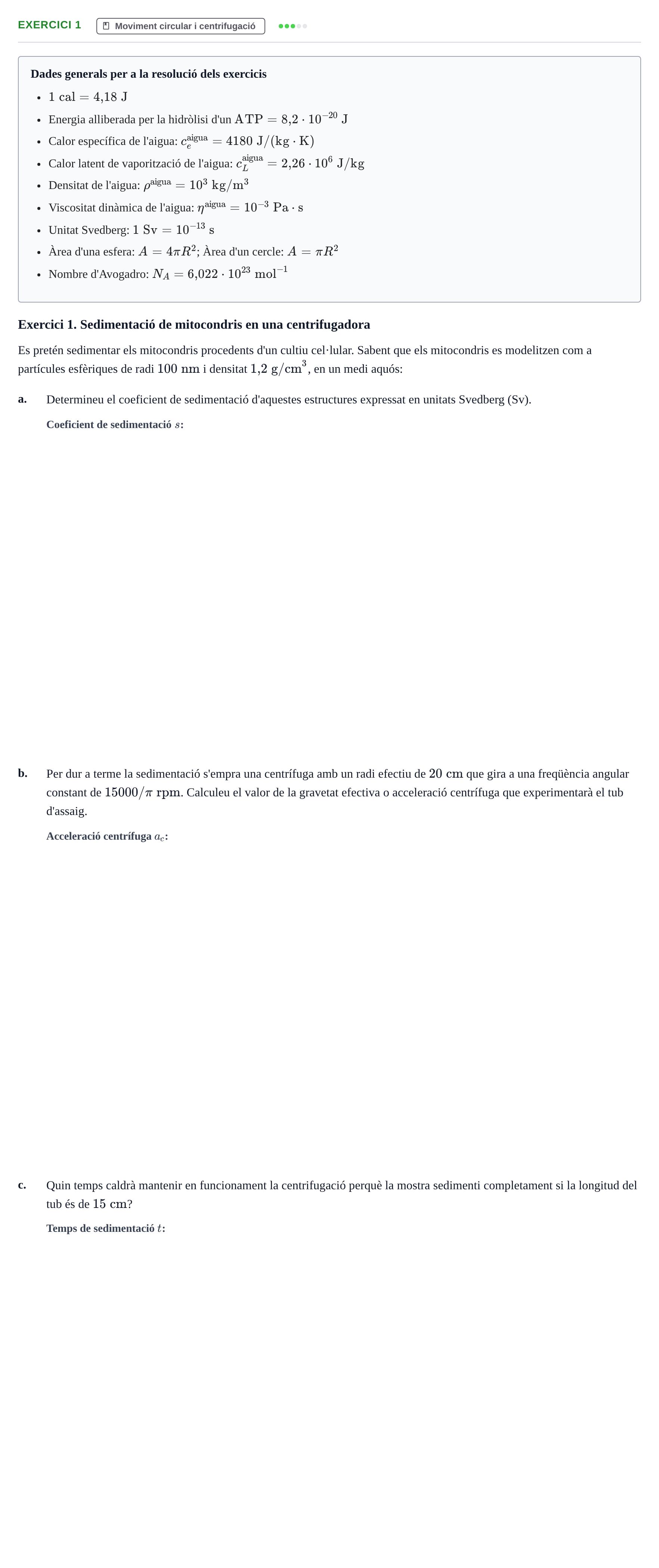 Enunciado: Exercici 1 · Física UAB 2021