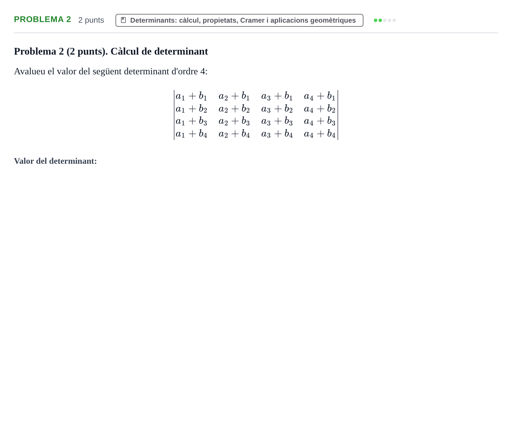 Enunciado: Problema 2 · Álgebra Lineal UPC 2020