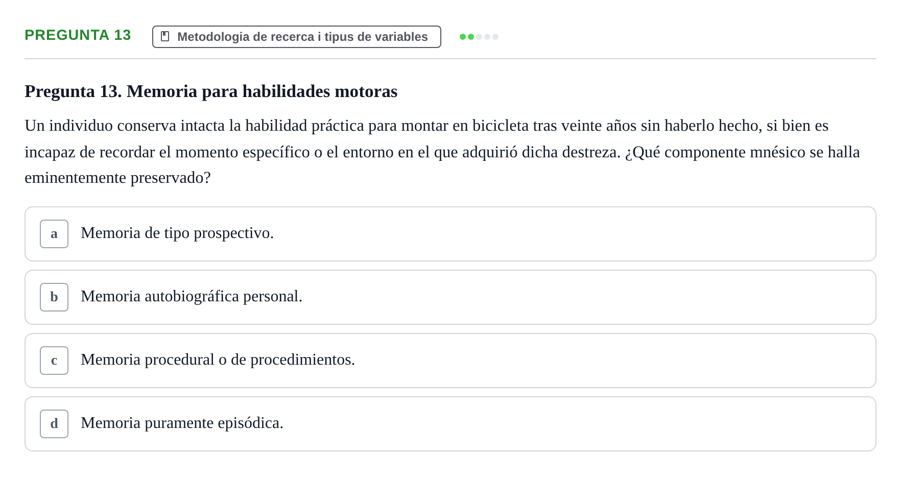Enunciado: Pregunta 13