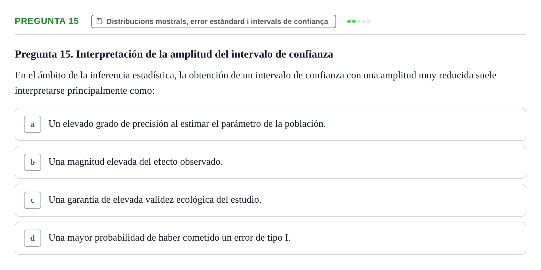 Enunciado: Pregunta 15