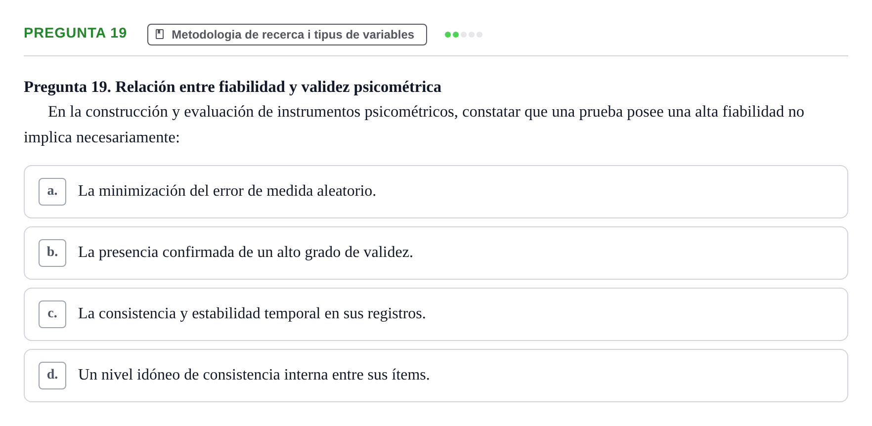 Enunciado: Pregunta 19