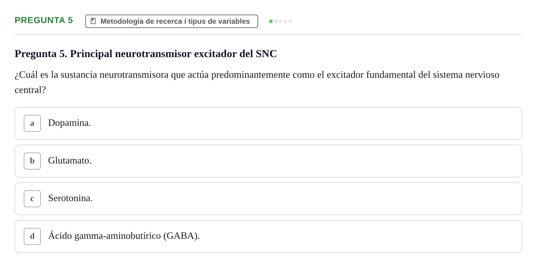 Enunciado: Pregunta 5