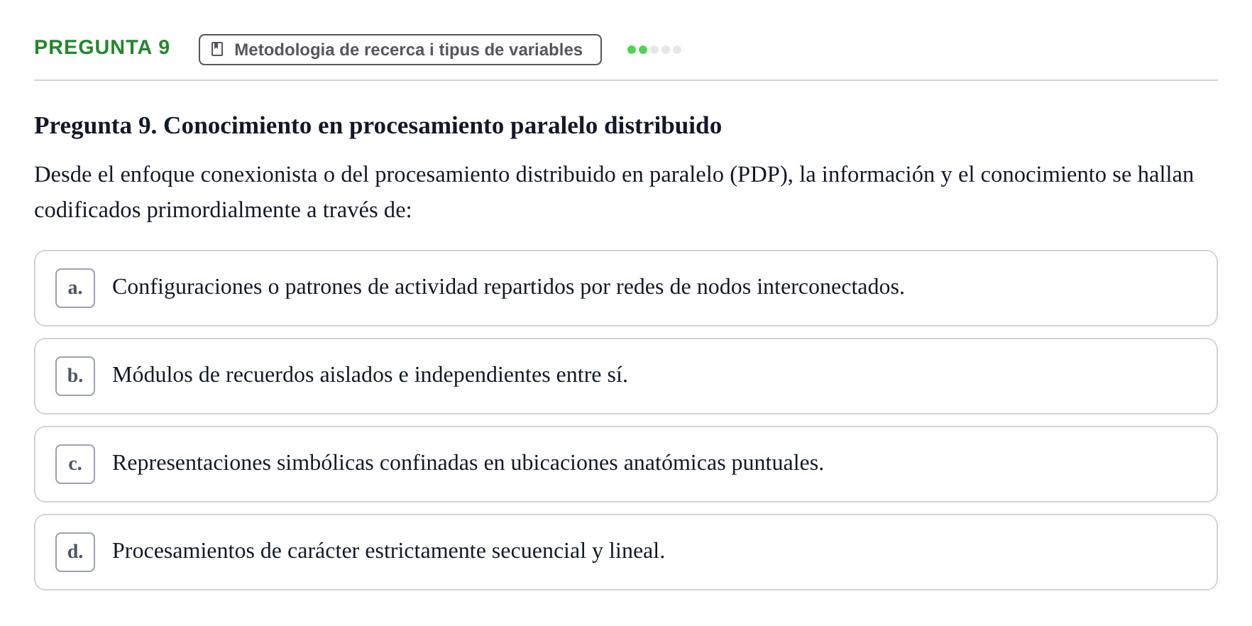 Enunciado: Pregunta 9