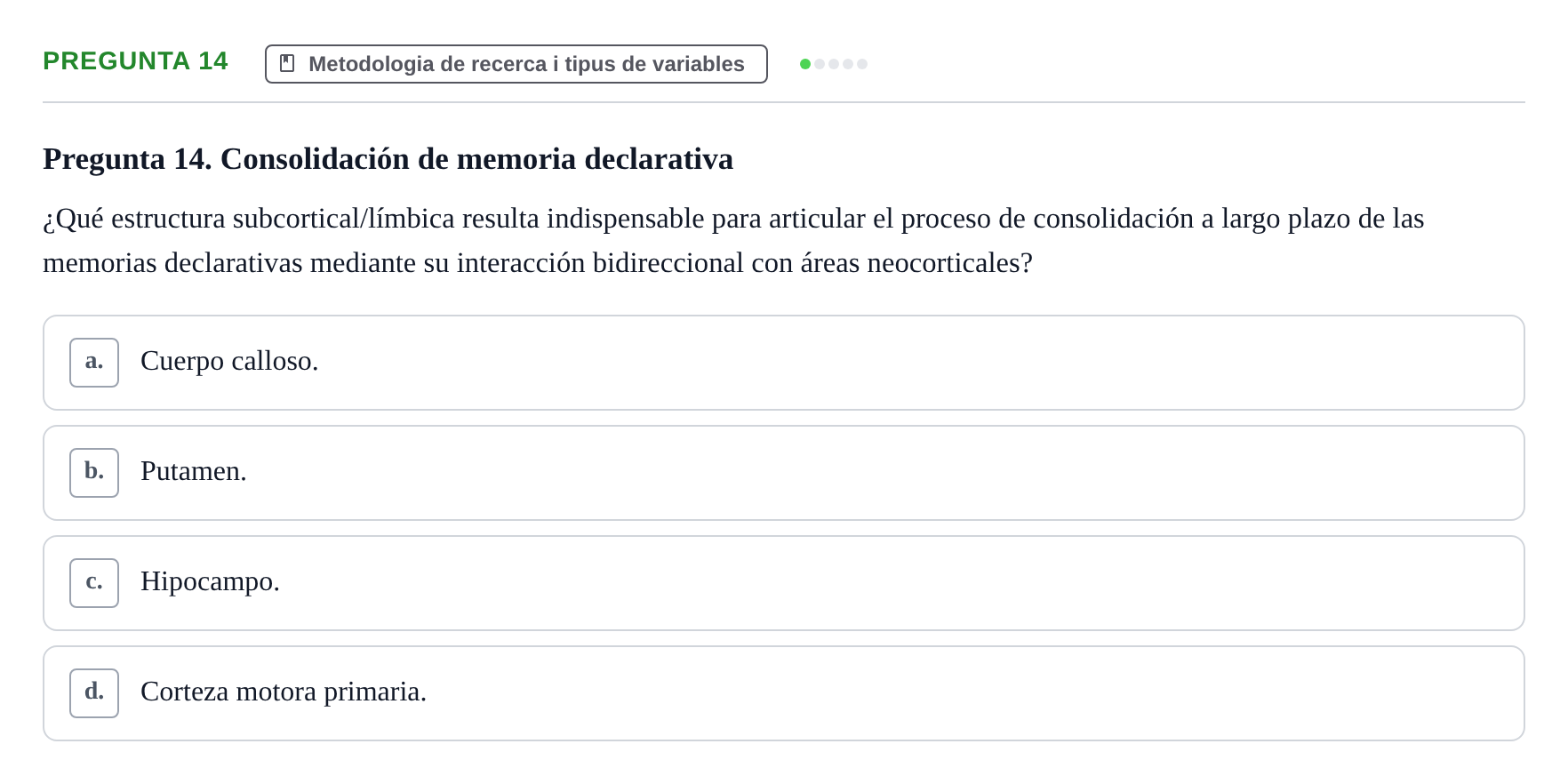 Enunciado: Pregunta 14