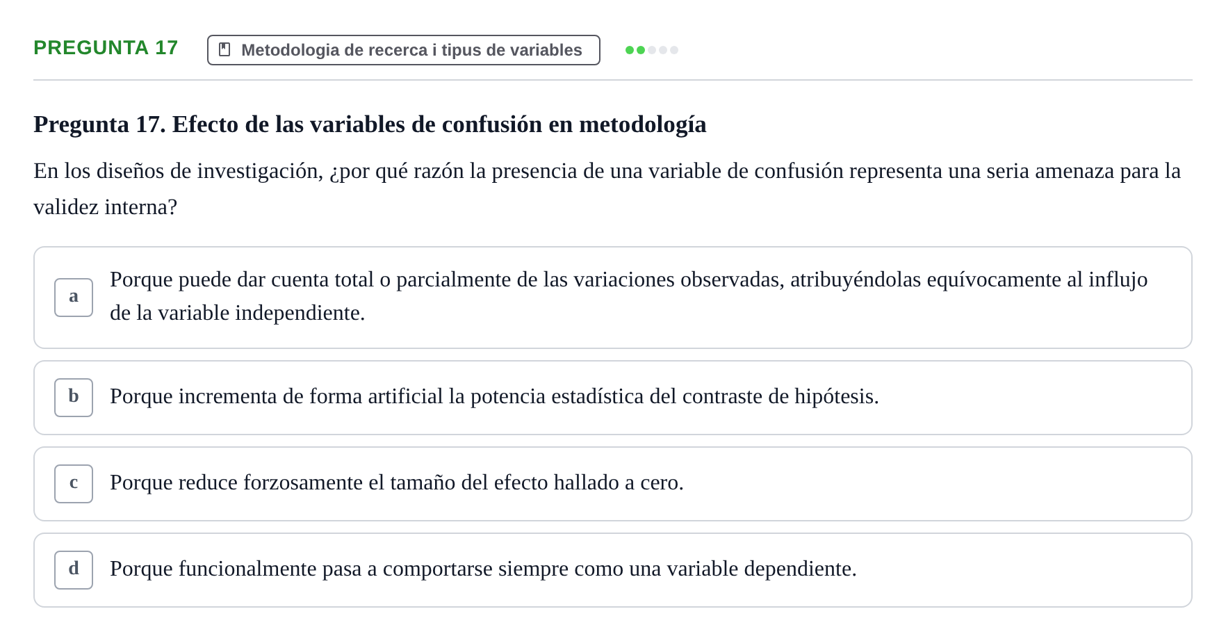 Enunciado: Pregunta 17