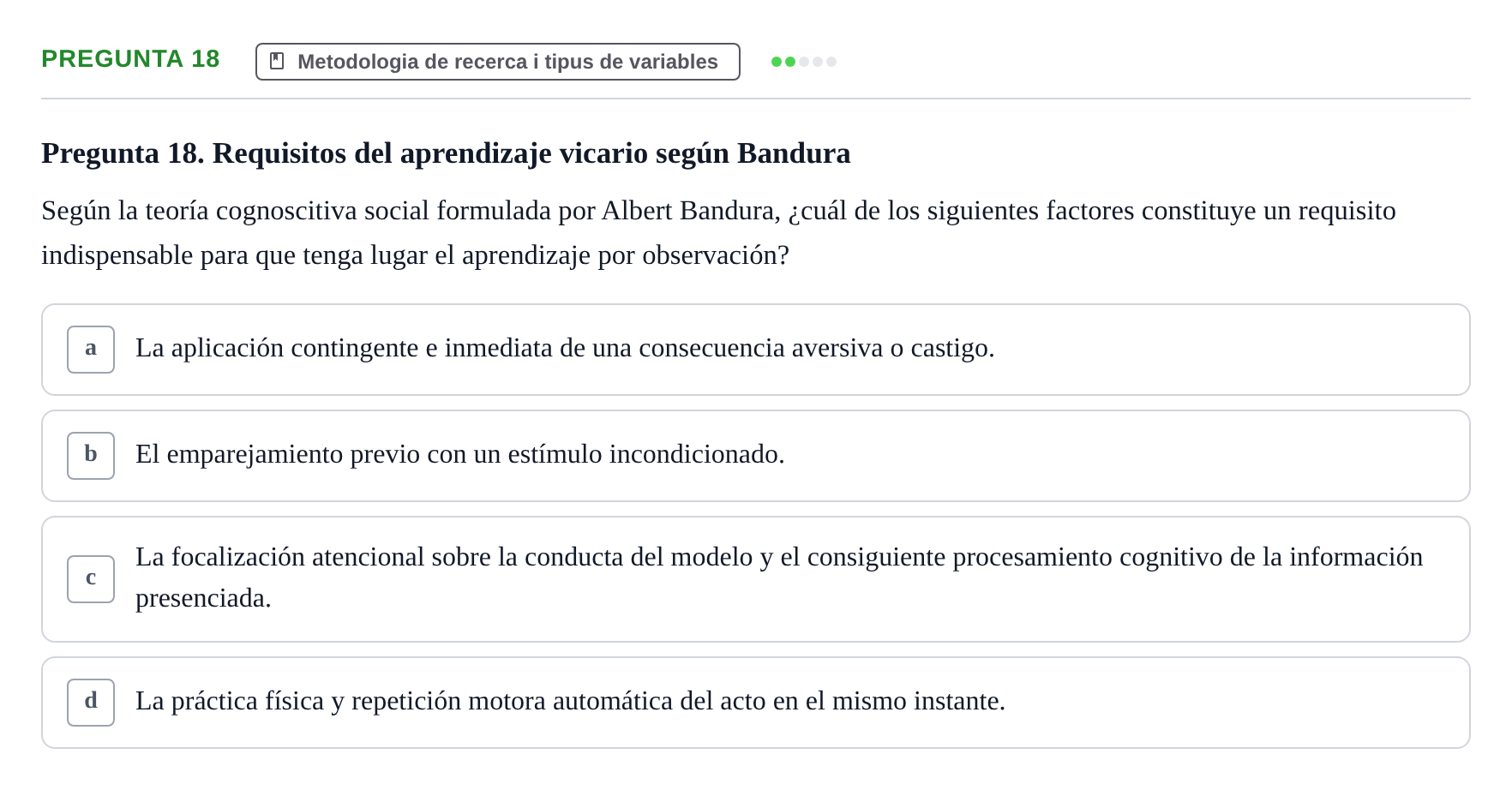 Enunciado: Pregunta 18