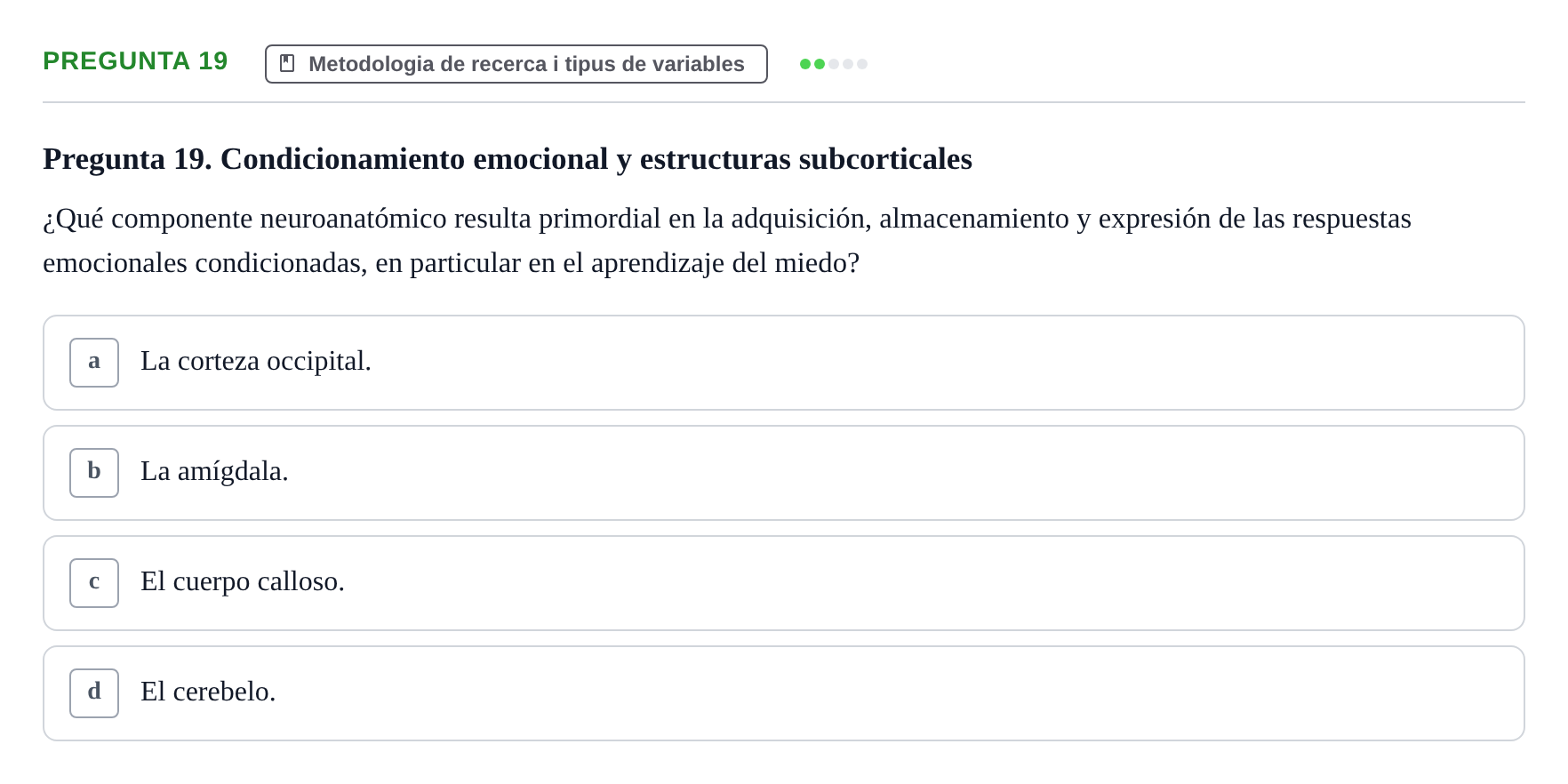 Enunciado: Pregunta 19