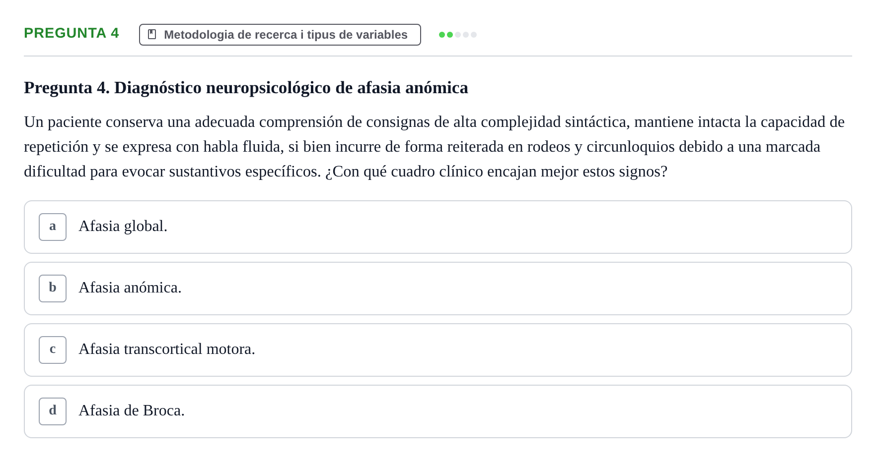 Enunciado: Pregunta 4