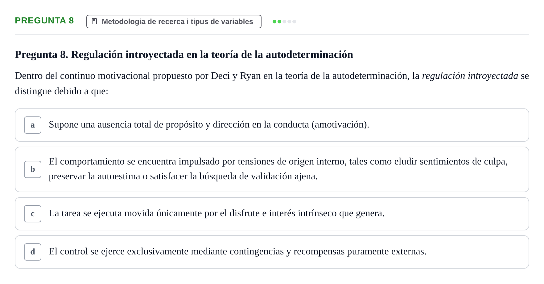 Enunciado: Pregunta 8