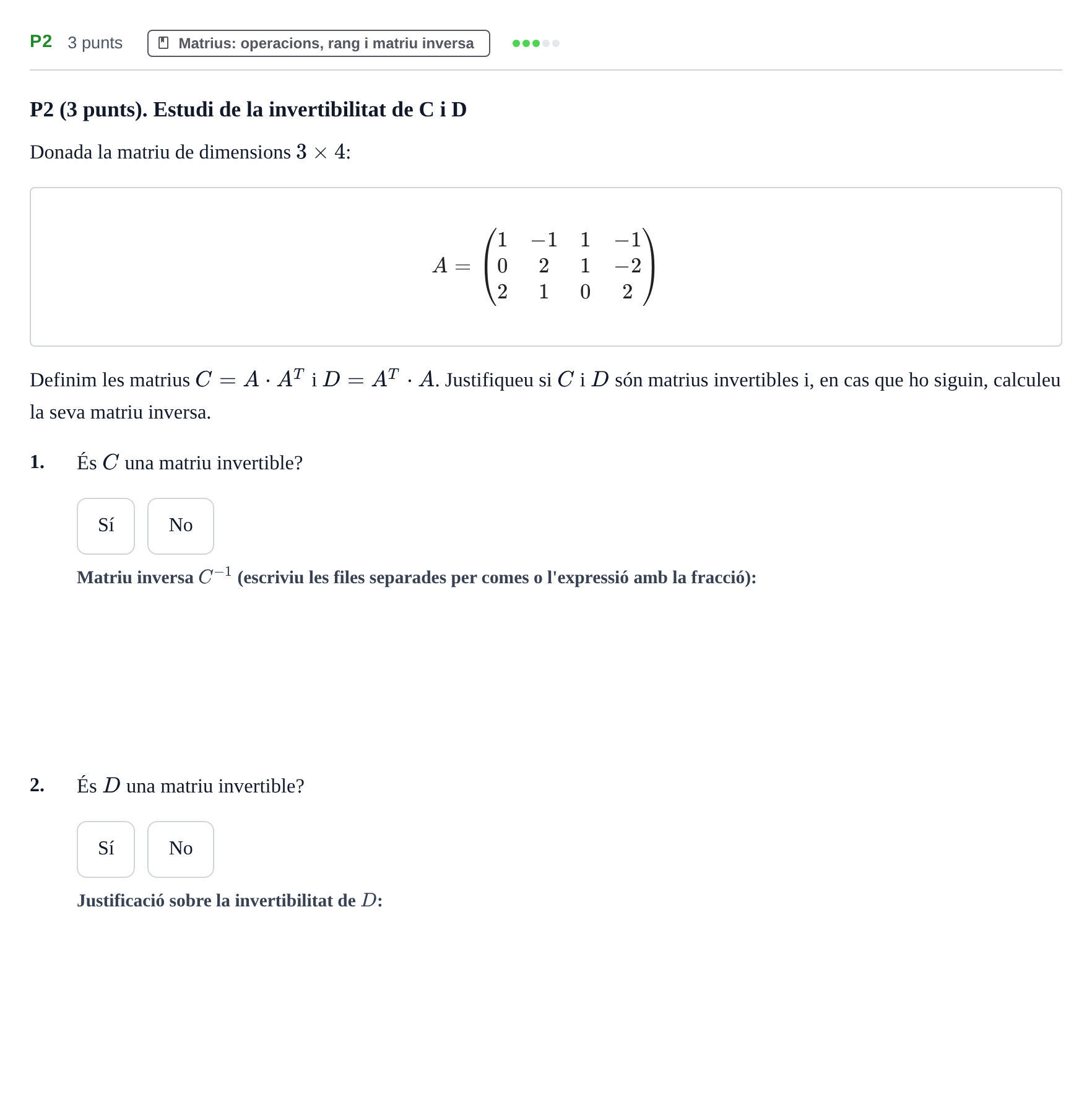 Enunciado: Ejercicio P2 · Álgebra Lineal UPC 2020