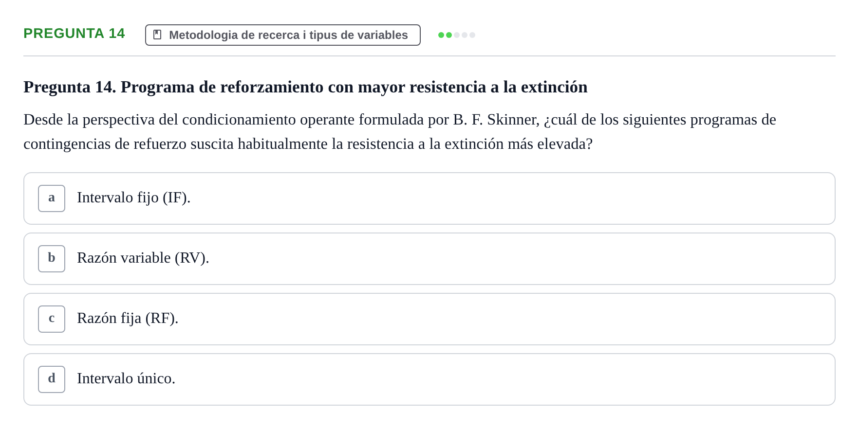 Enunciado: Pregunta 14