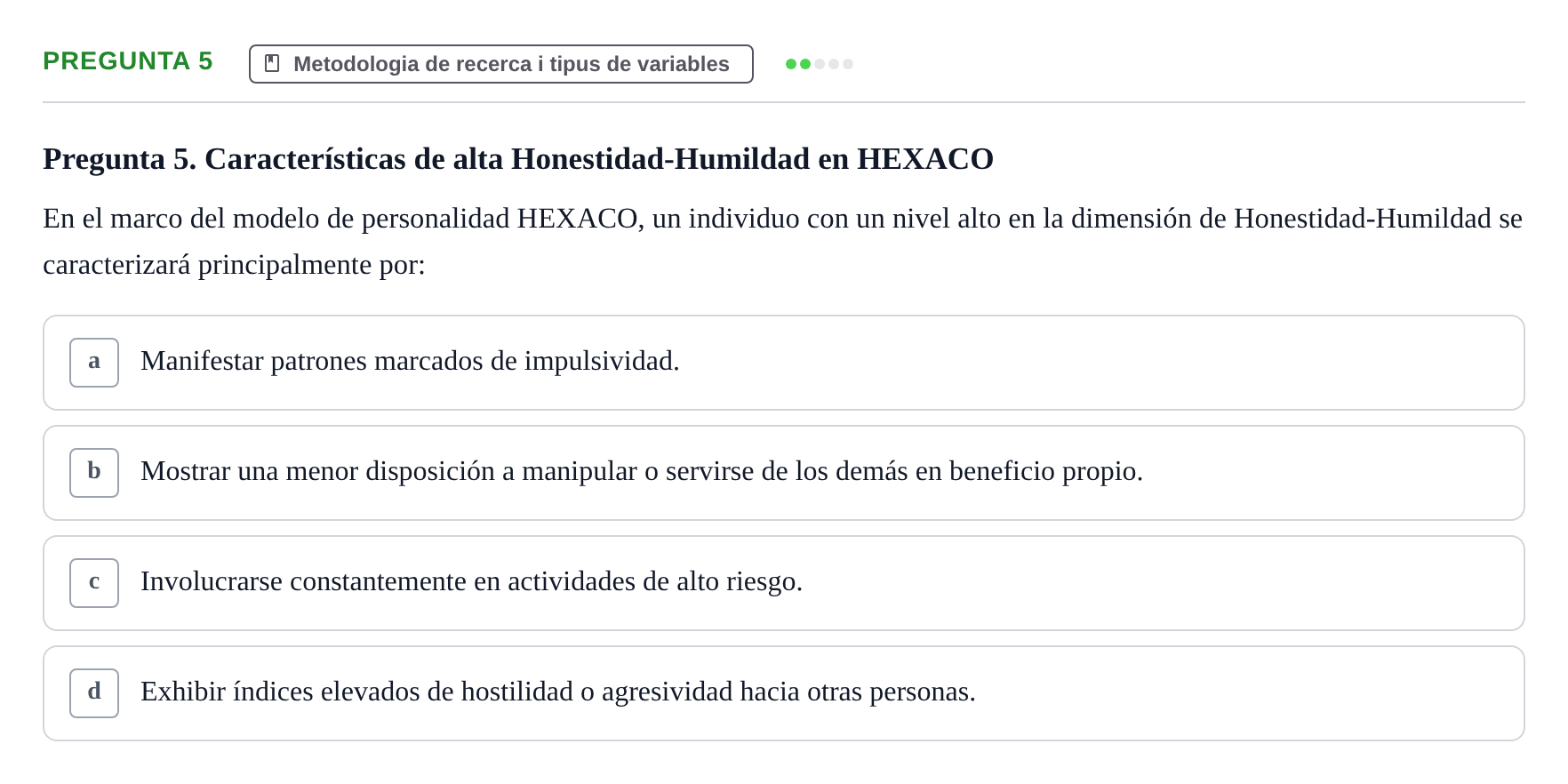 Enunciado: Pregunta 5