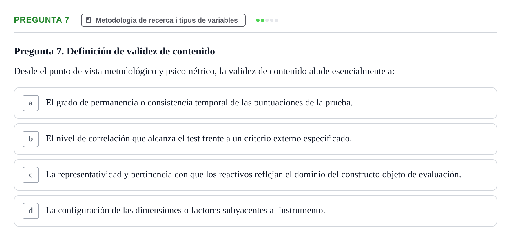 Enunciado: Pregunta 7