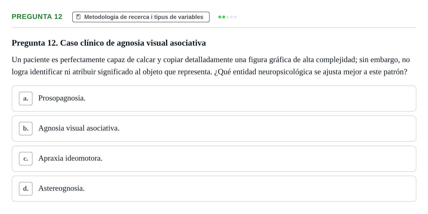 Enunciado: Pregunta 12