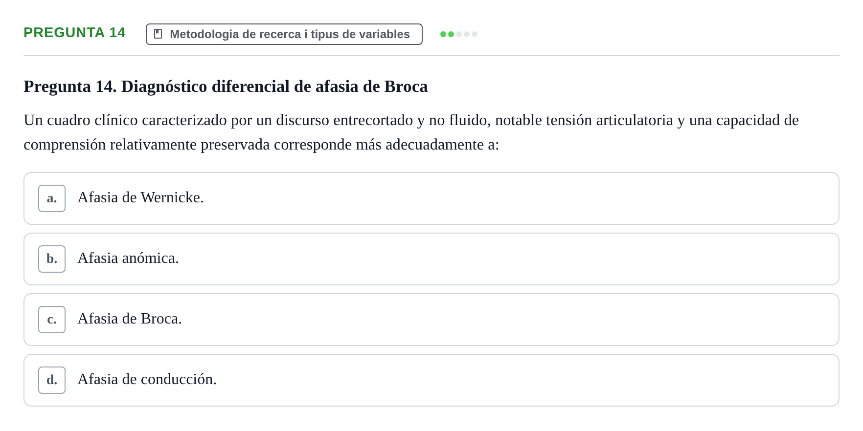 Enunciado: Pregunta 14