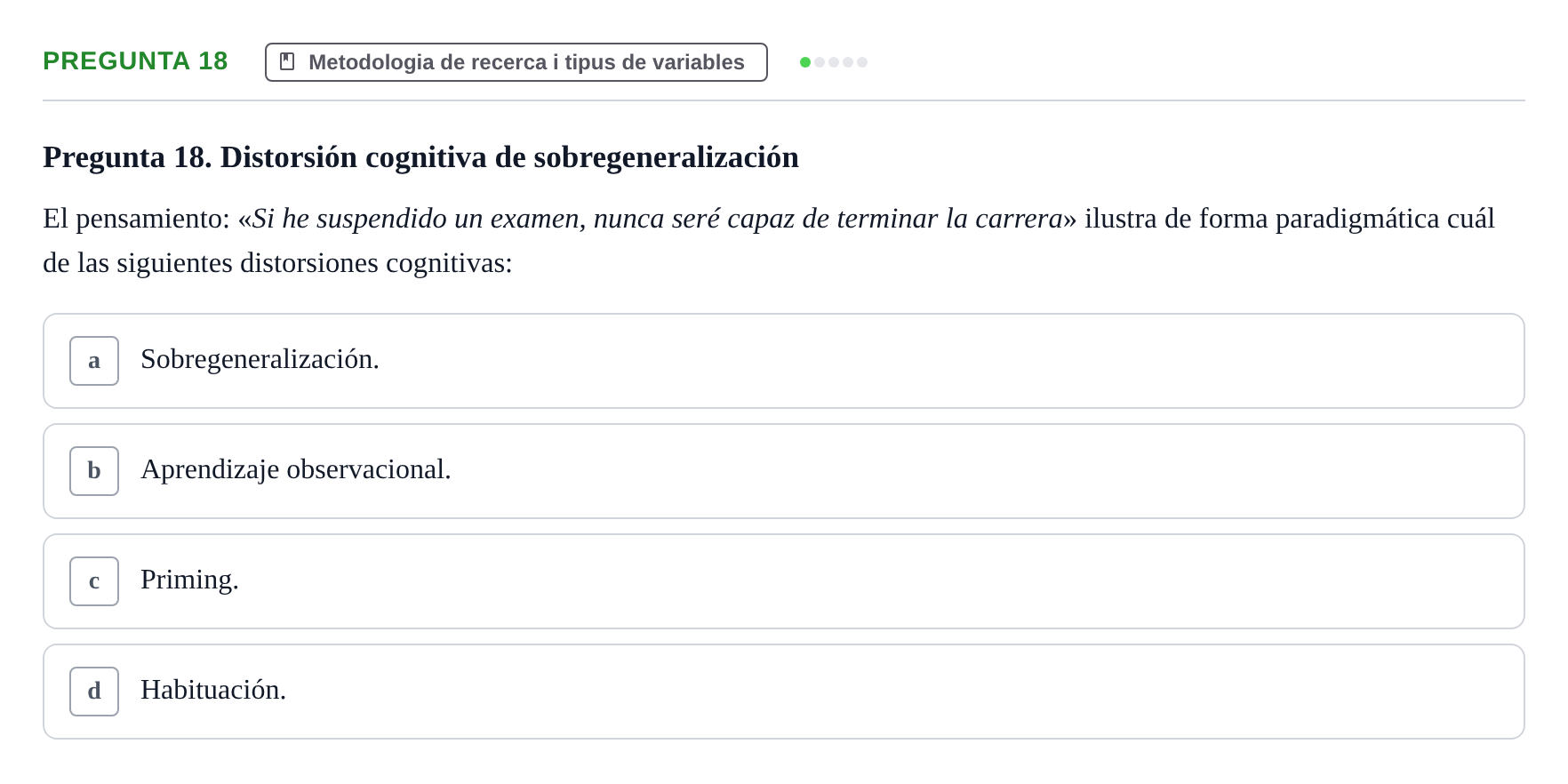 Enunciado: Pregunta 18