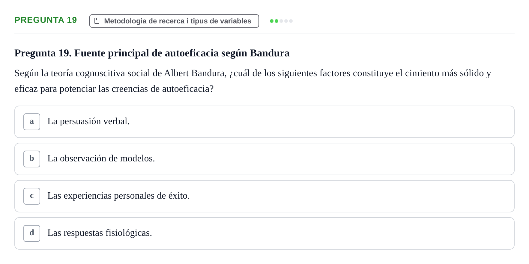 Enunciado: Pregunta 19