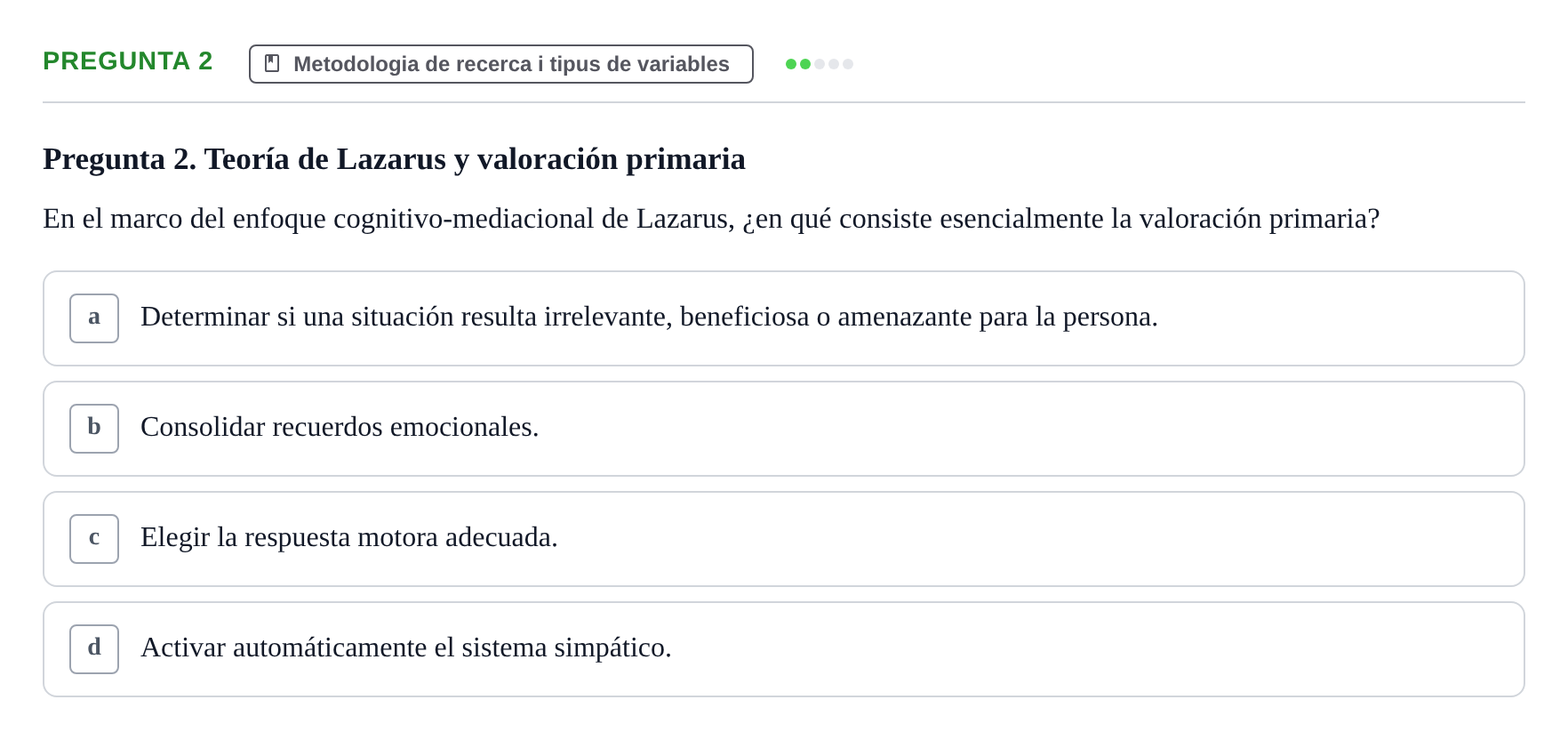 Enunciado: Pregunta 2