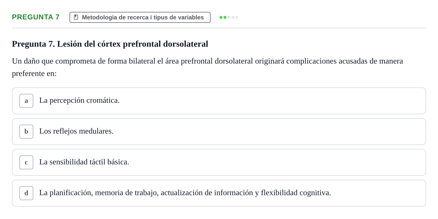 Enunciado: Pregunta 7