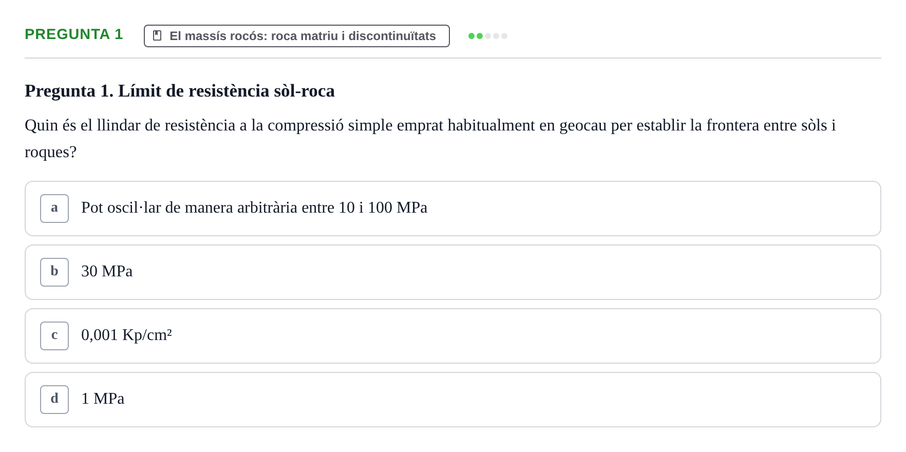 Enunciado: Pregunta 1 · Geología Aplicada UPC 2021
